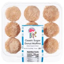 One Bite Classic Sugar Donut Muffins, 9 ct