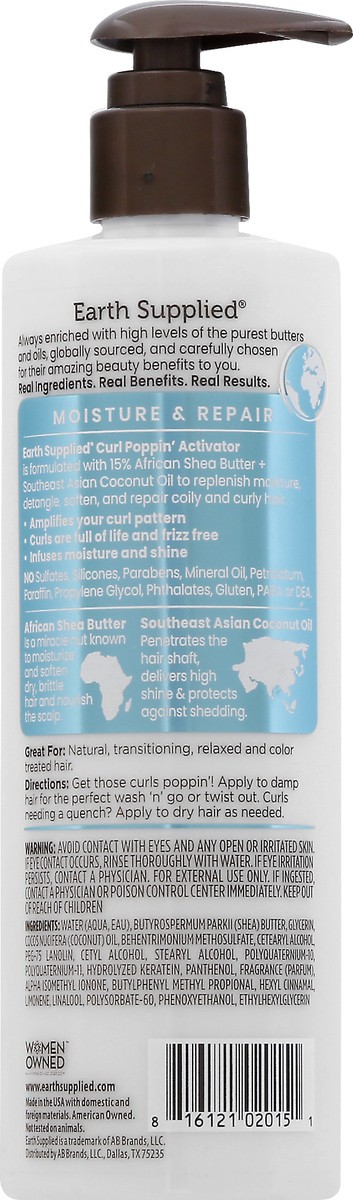 slide 3 of 9, Earth Supplied Curl Poppin Activator, 13 oz