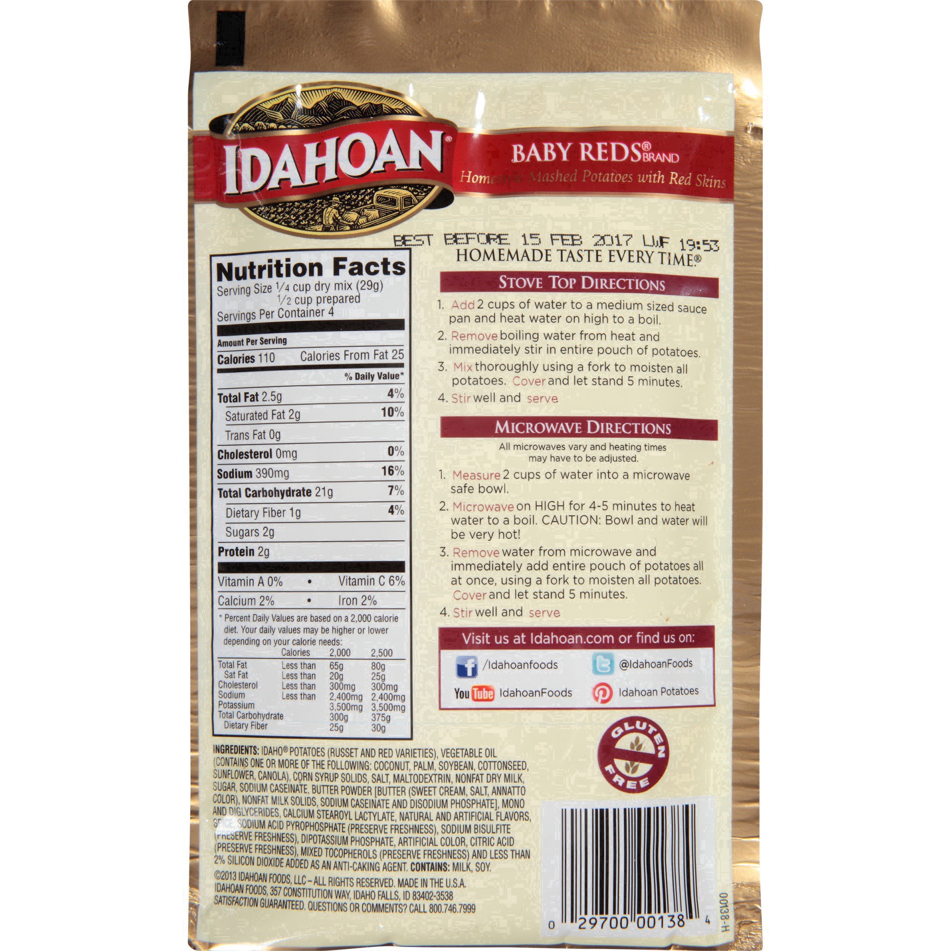 slide 31 of 31, Idahoan Baby Reds Mashed Potatoes, 4.1 oz Pouch, 4.1 oz