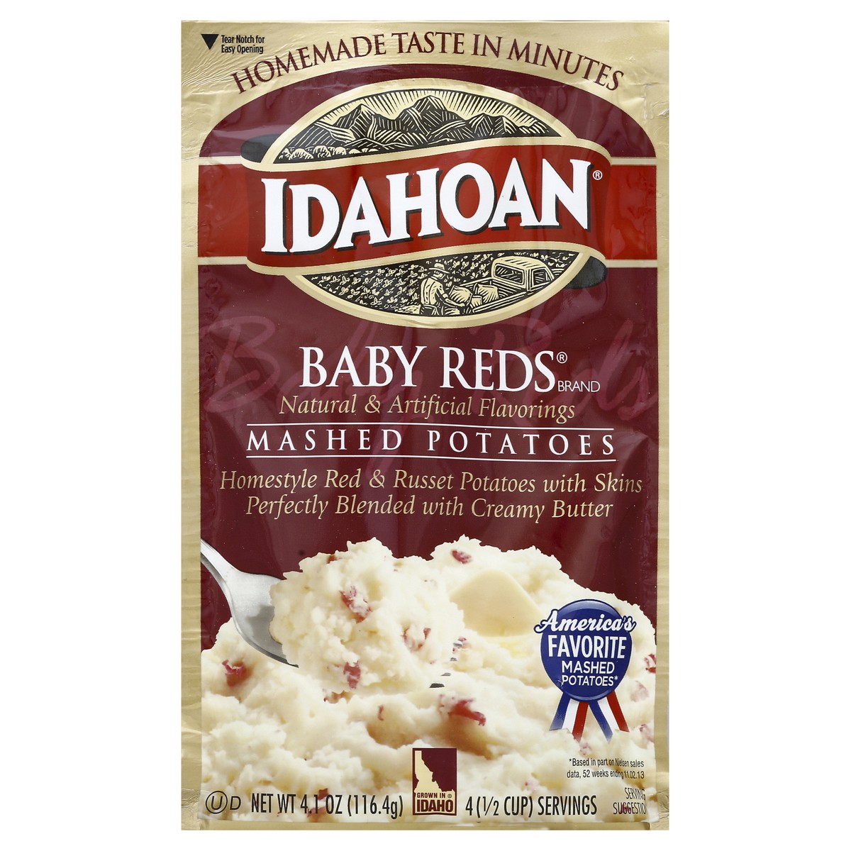 slide 1 of 3, Idahoan Baby Reds Mashed Potatoes, 4.1 oz