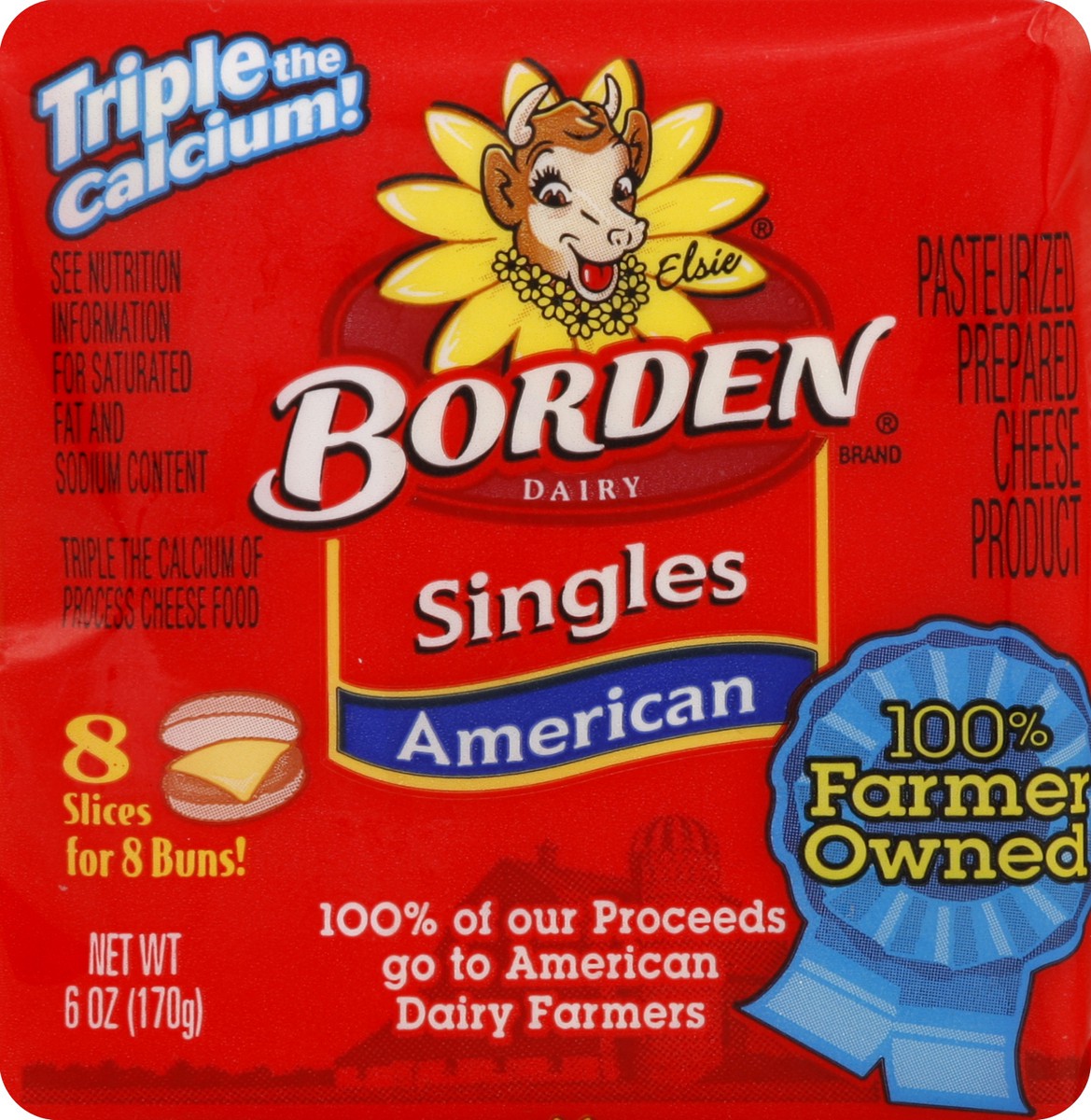 slide 5 of 5, Borden Dairy American Singles, 6 oz