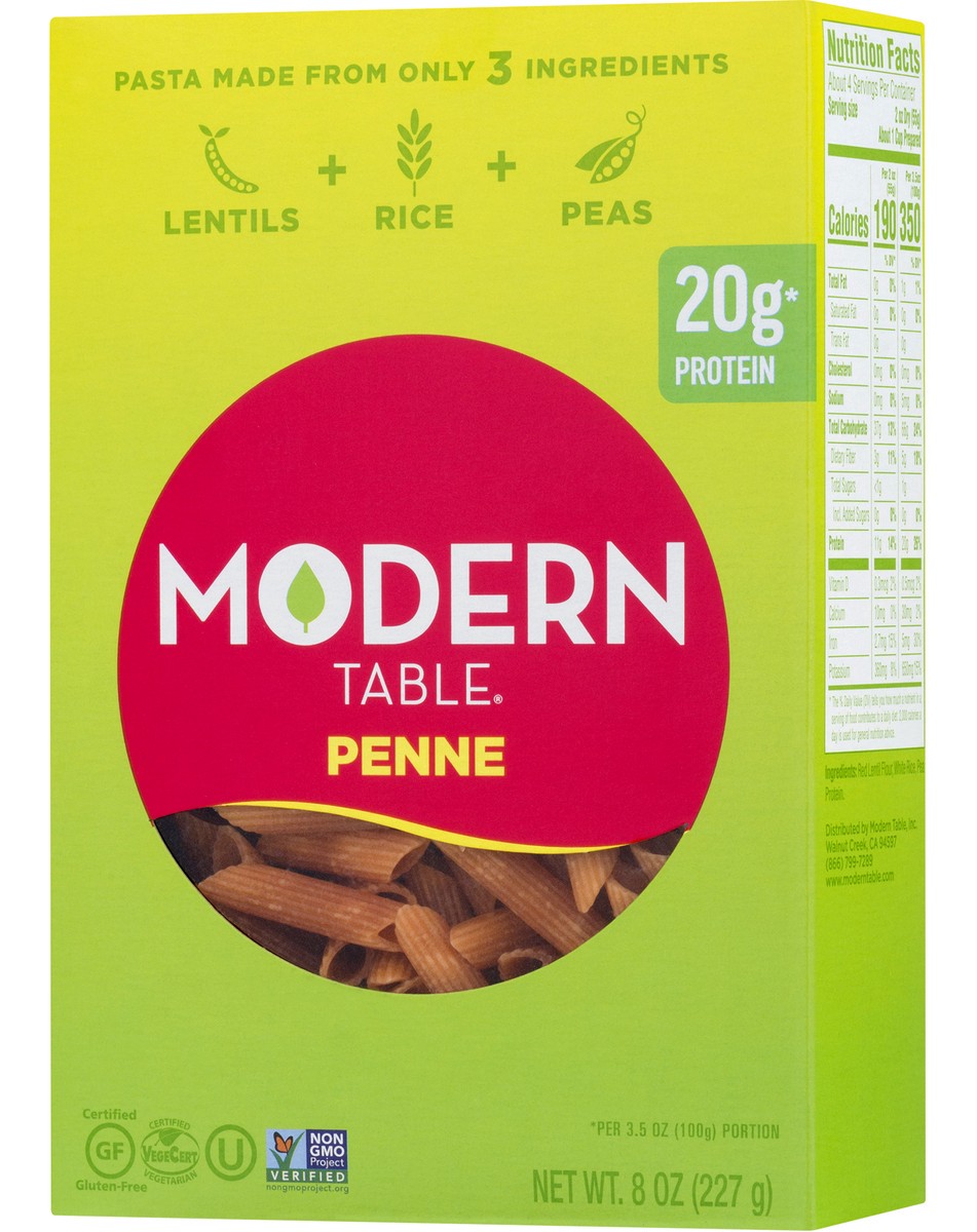 slide 9 of 11, Modern Table Lentil Penne Pasta, 8 oz