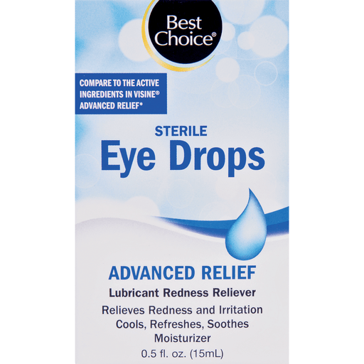 slide 1 of 1, Best Choice Moisturizing Eye Drops, 0.5 oz