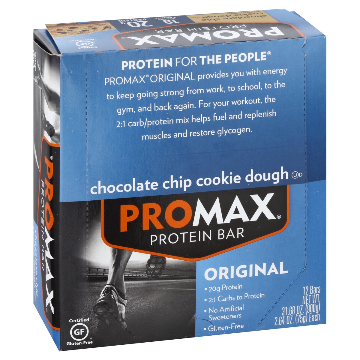 slide 2 of 9, Promax Original Chocolate Chip Cookie Dough Protein Bar 12 ea, 12 ct