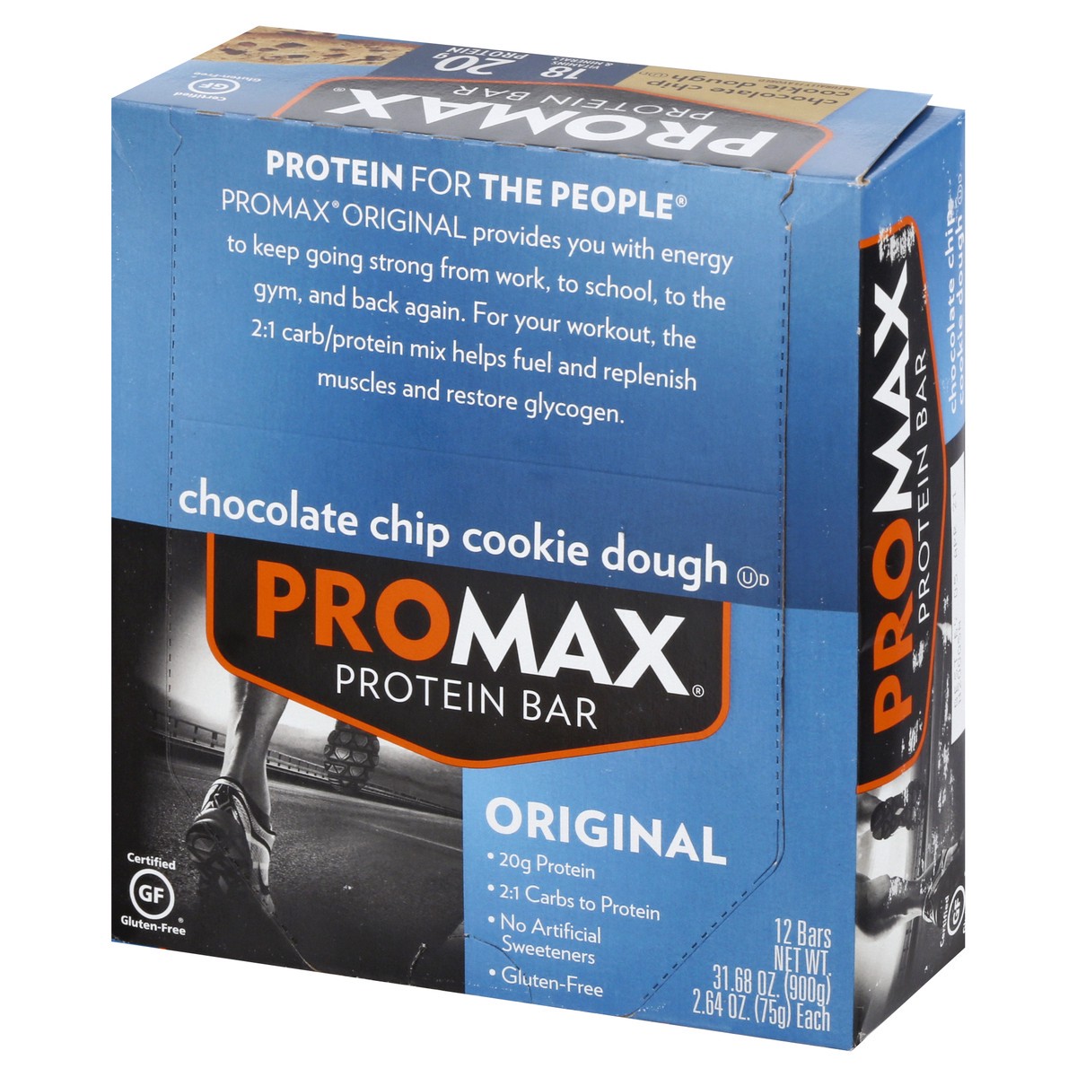 slide 3 of 9, Promax Original Chocolate Chip Cookie Dough Protein Bar 12 ea, 12 ct