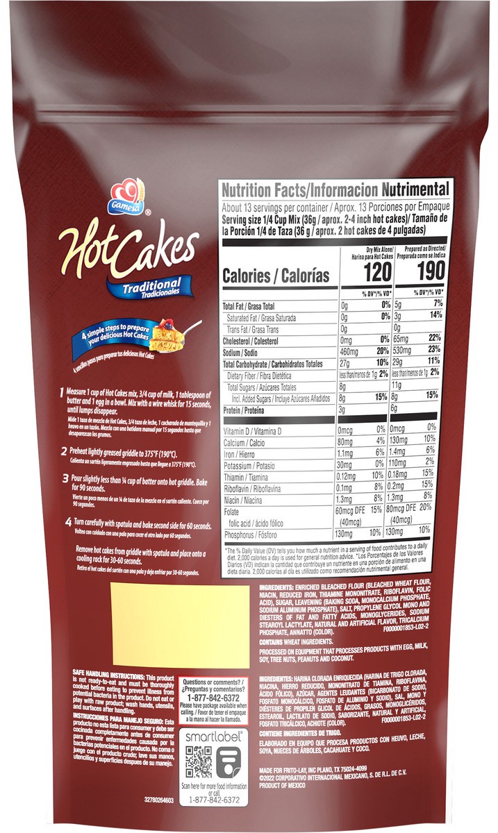 slide 6 of 7, Gamesa Hot Cakes Mix Traditional (Bag), 1 ct