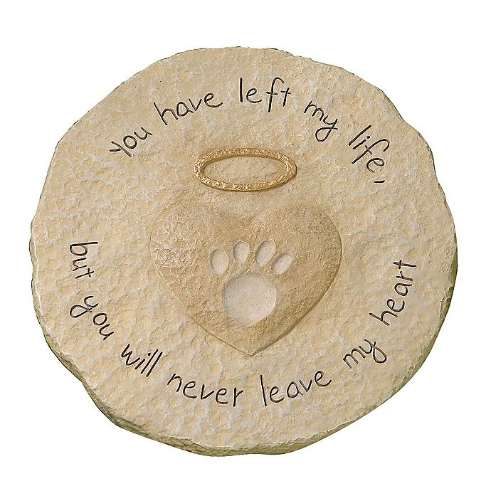 slide 1 of 1, Grasslands Road Paw Print Pet Memorial Stone, 1 ct