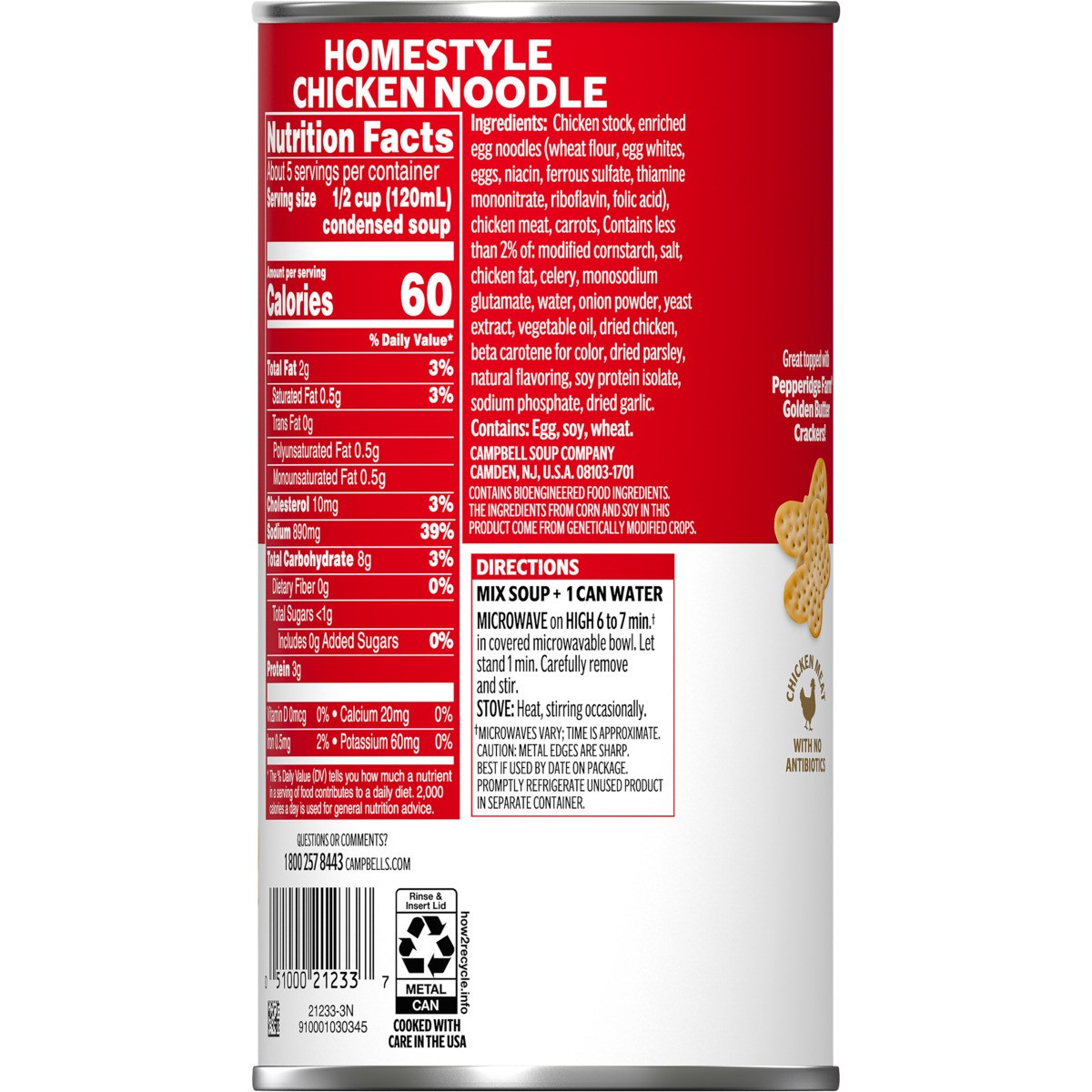 slide 4 of 9, Campbell's Condensed Family Size Homestyle Chicken Noodle Soup, 22.2 oz