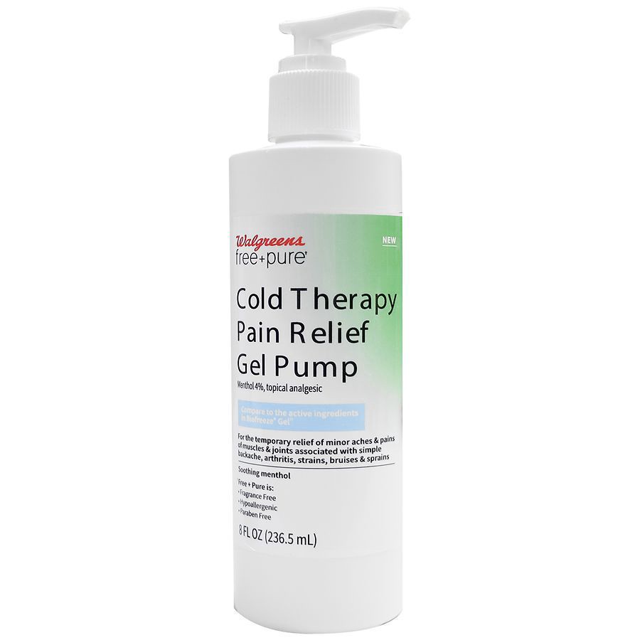 slide 1 of 5, Walgreens Cold Therapy Pain Relief Gel Pump, 8 fl oz