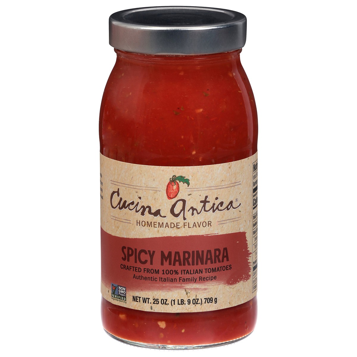 slide 1 of 9, Cucina Antica Spicy Marinara Pasta Sauce 25 oz, 25 oz