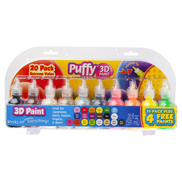 slide 1 of 1, Puffy 3D Paint Rainbow, 20 ct