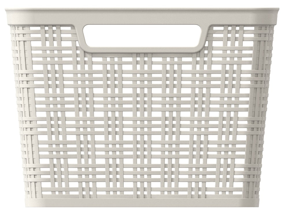 slide 1 of 1, HD Designs Large Wicker Basket - Ivory, 1 ct