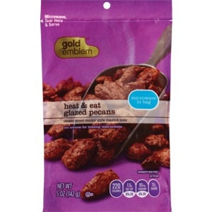 slide 1 of 1, CVS Gold Emblem Heat & Eat Glazed Pecans, 5 oz