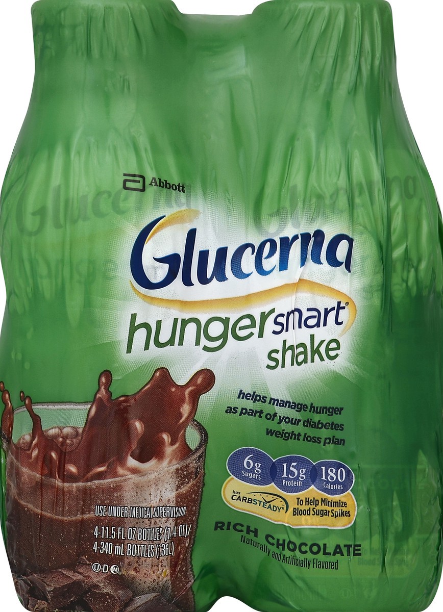 slide 4 of 4, Glucerna Hunger Smart Shake Chocolate, 4 ct; 11.5 oz