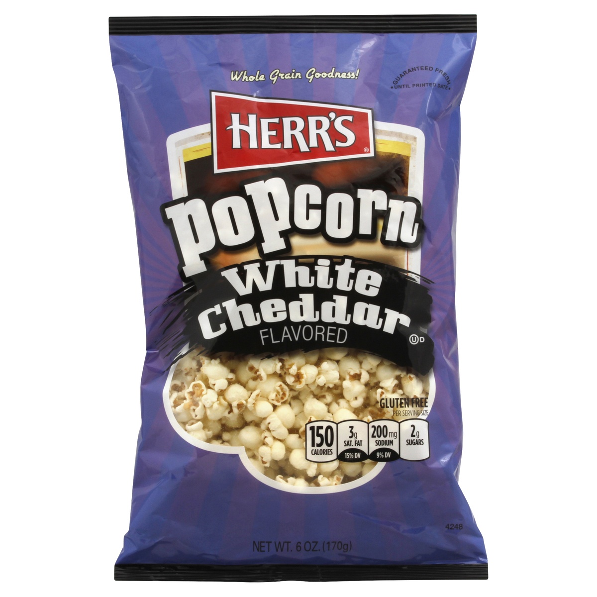 slide 1 of 1, Herr's Popcorn White Cheddar, 6 oz