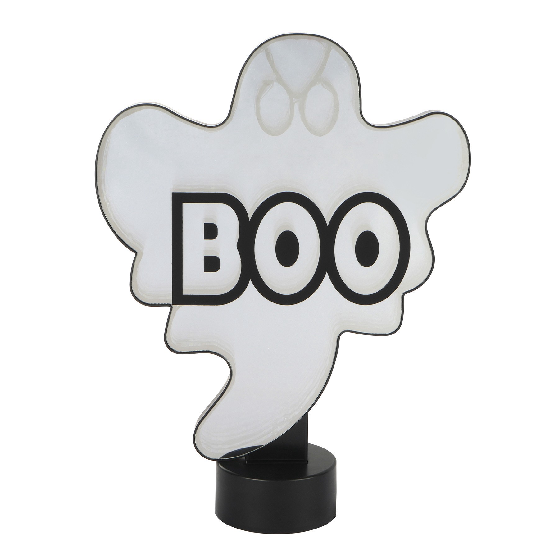 slide 2 of 2, 13" Ghost With Boo Sign Led Infinity Light By Ashland, 13 in