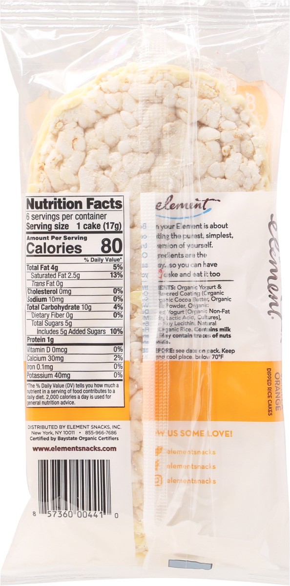 slide 2 of 13, Element Snacks Rice Cake Vanilla Ora, 3.5 oz