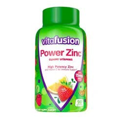 vitafusion Power Zinc Gummy Vitamin Immune Support - Strawberry Tangerine Flavored - 90ct