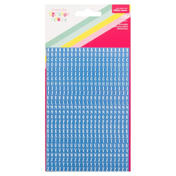 slide 1 of 1, American Crafts Damask Love Colorfun Planner Tiny Alphabet Stickers, Assorted Colors, Pack Of 2,184 Stickers, 2 ct