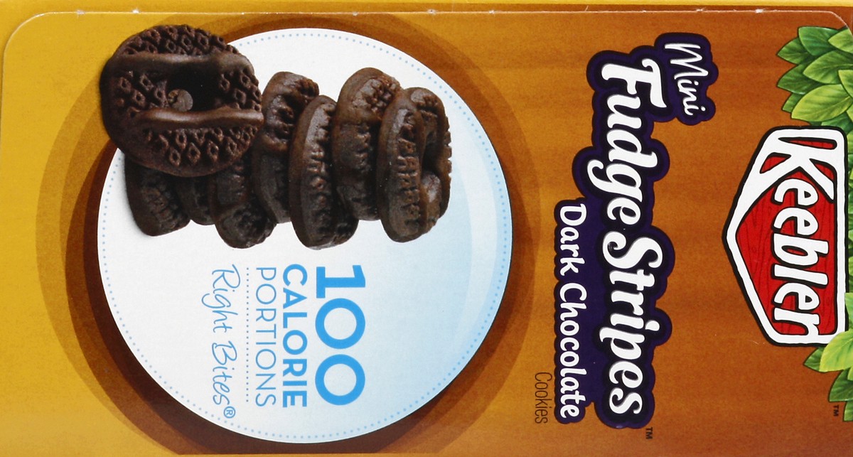 slide 4 of 6, Keebler Mini Fudge Stripes Dark Chocolate Right Bites, 6 ct; 0.74 oz