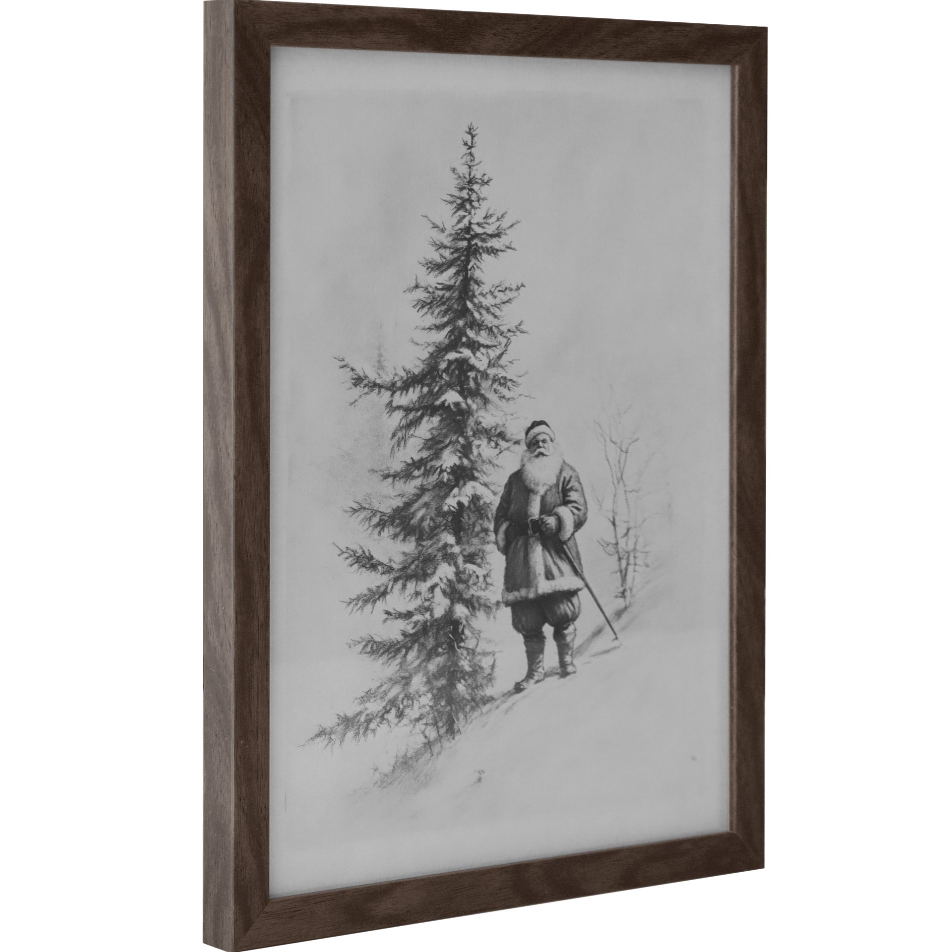 slide 7 of 7, 12" X 16" Black & White Santa Sketch With Tree Wall Decor By Ashland, 12 in x 16 in