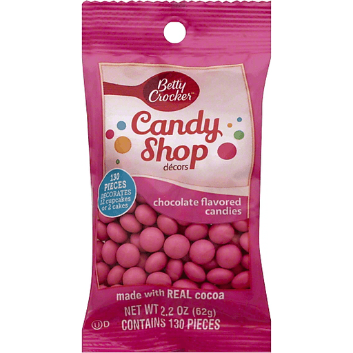 slide 1 of 1, Betty Crocker Candy Shop Pink Candy Coated Chocolate Flavored Candies, 2.2 oz