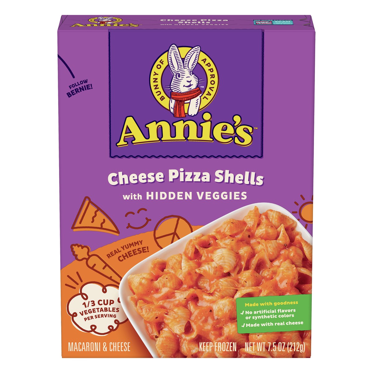 slide 12 of 13, Annie's With Hidden Veggies Cheese Pizza Shells 7.5 oz, 1 ct