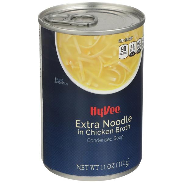 slide 1 of 1, Hy-vee Extra Noodle In Chicken Broth Condensed Soup, 11 oz