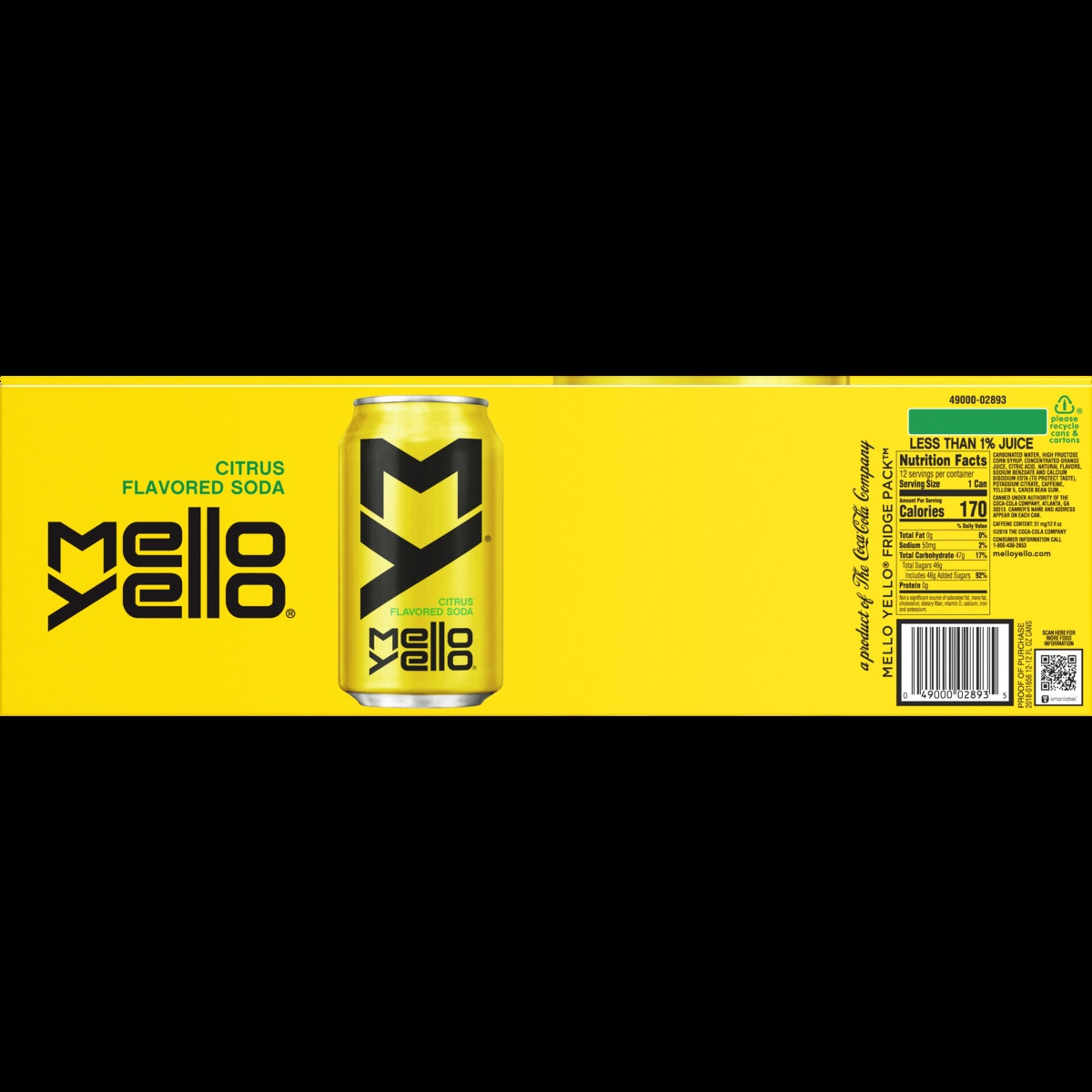 slide 9 of 10, Mello Yello Citrus, 12 ct; 12 fl oz