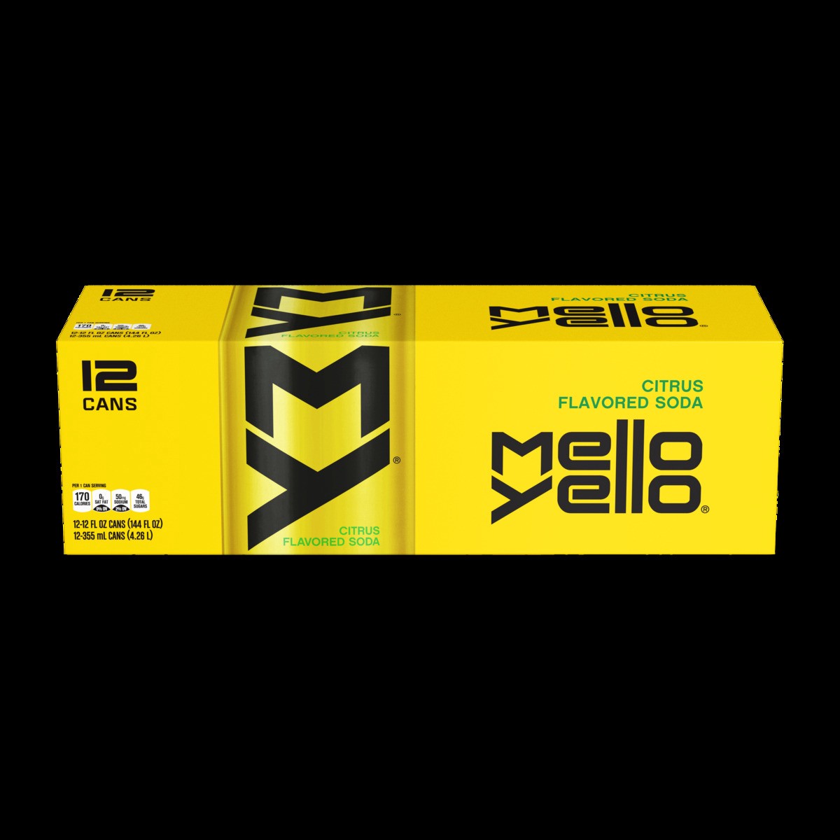 slide 1 of 10, Mello Yello Citrus, 12 ct; 12 fl oz