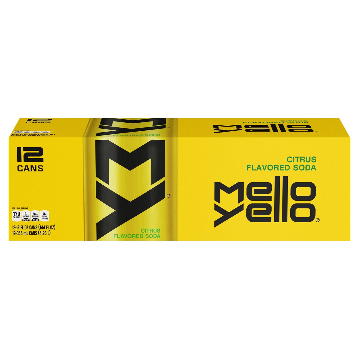 slide 1 of 10, Mello Yello Citrus, 12 ct; 12 fl oz