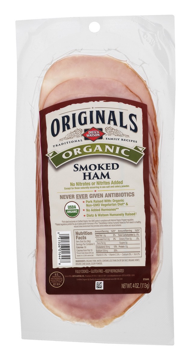 slide 4 of 11, Dietz & Watson Original Organic Smoked Ham, 4 oz