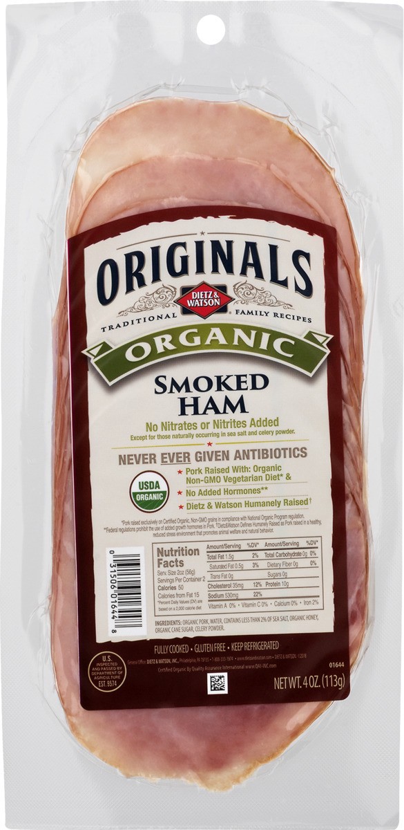 slide 10 of 11, Dietz & Watson Original Organic Smoked Ham, 4 oz