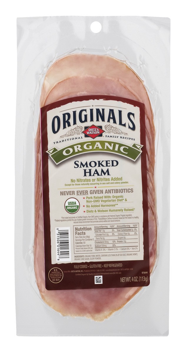 slide 1 of 11, Dietz & Watson Original Organic Smoked Ham, 4 oz