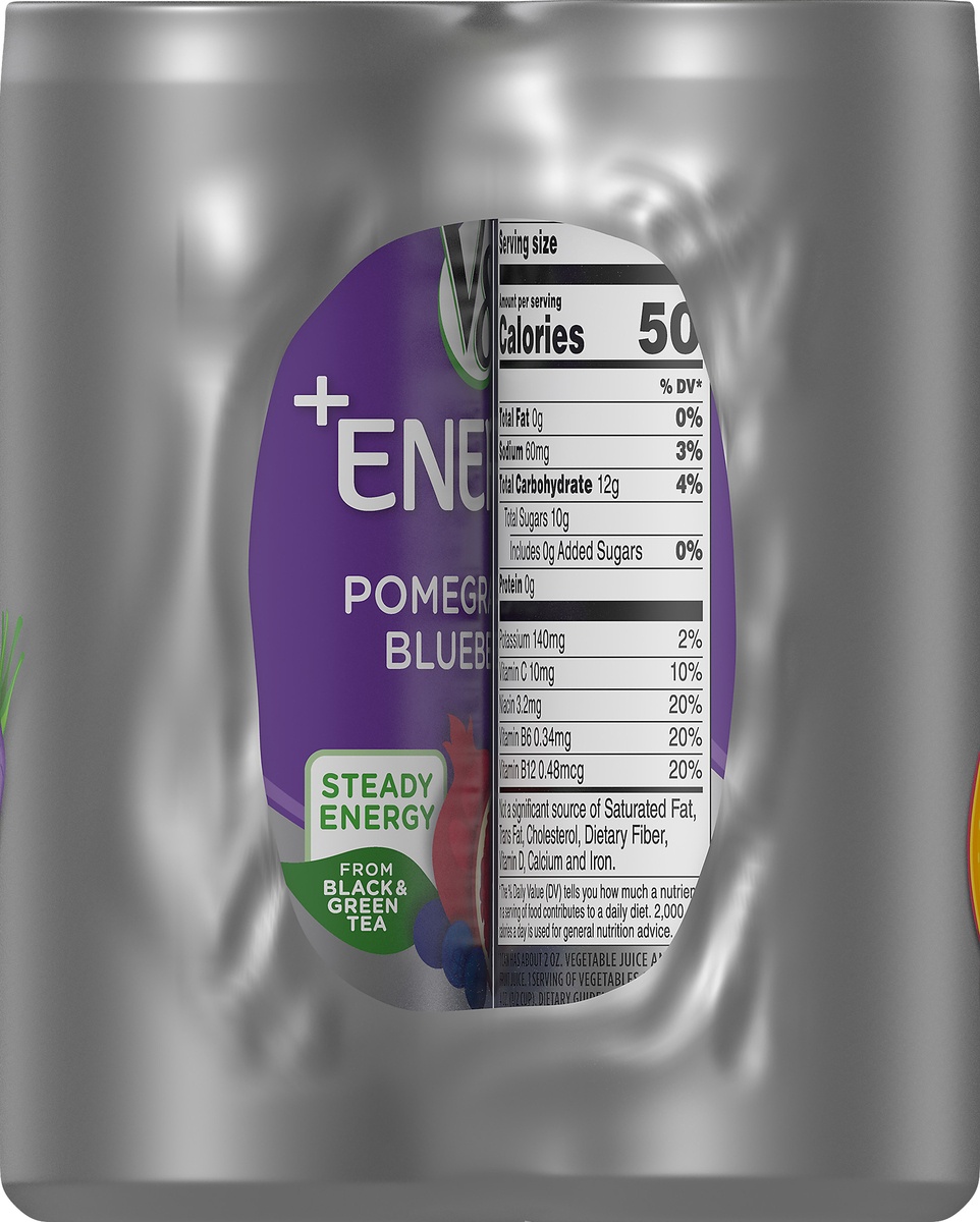 slide 7 of 10, V8 VFusion Energy Pomegranate Blueberry Beverage, 6 ct; 8 fl oz