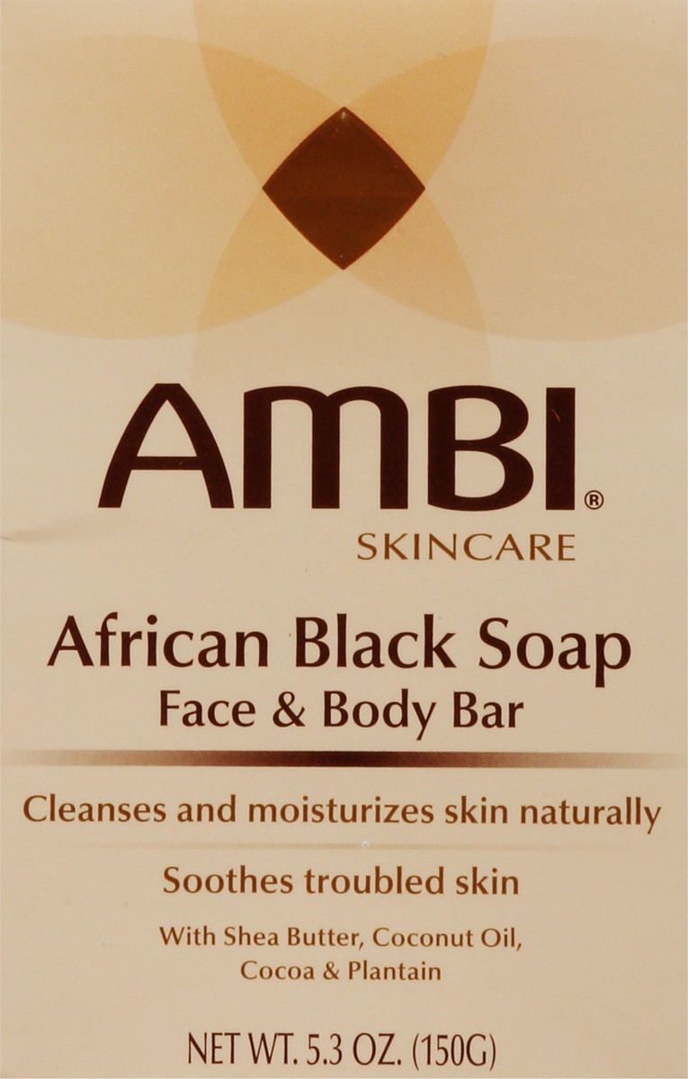 Ambi African Black Soap Face & Body Bar 5.3 oz Shipt
