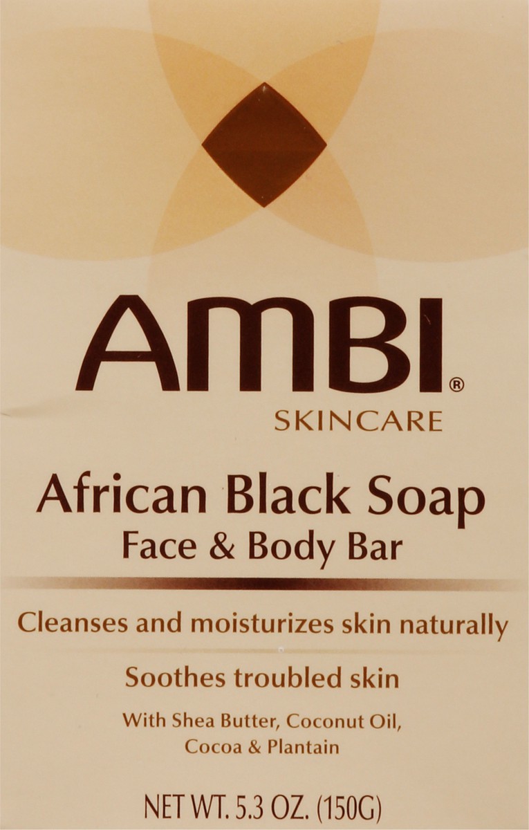 slide 1 of 1, Ambi African Black Soap Face & Body Bar 5.3 oz, 5.3 oz