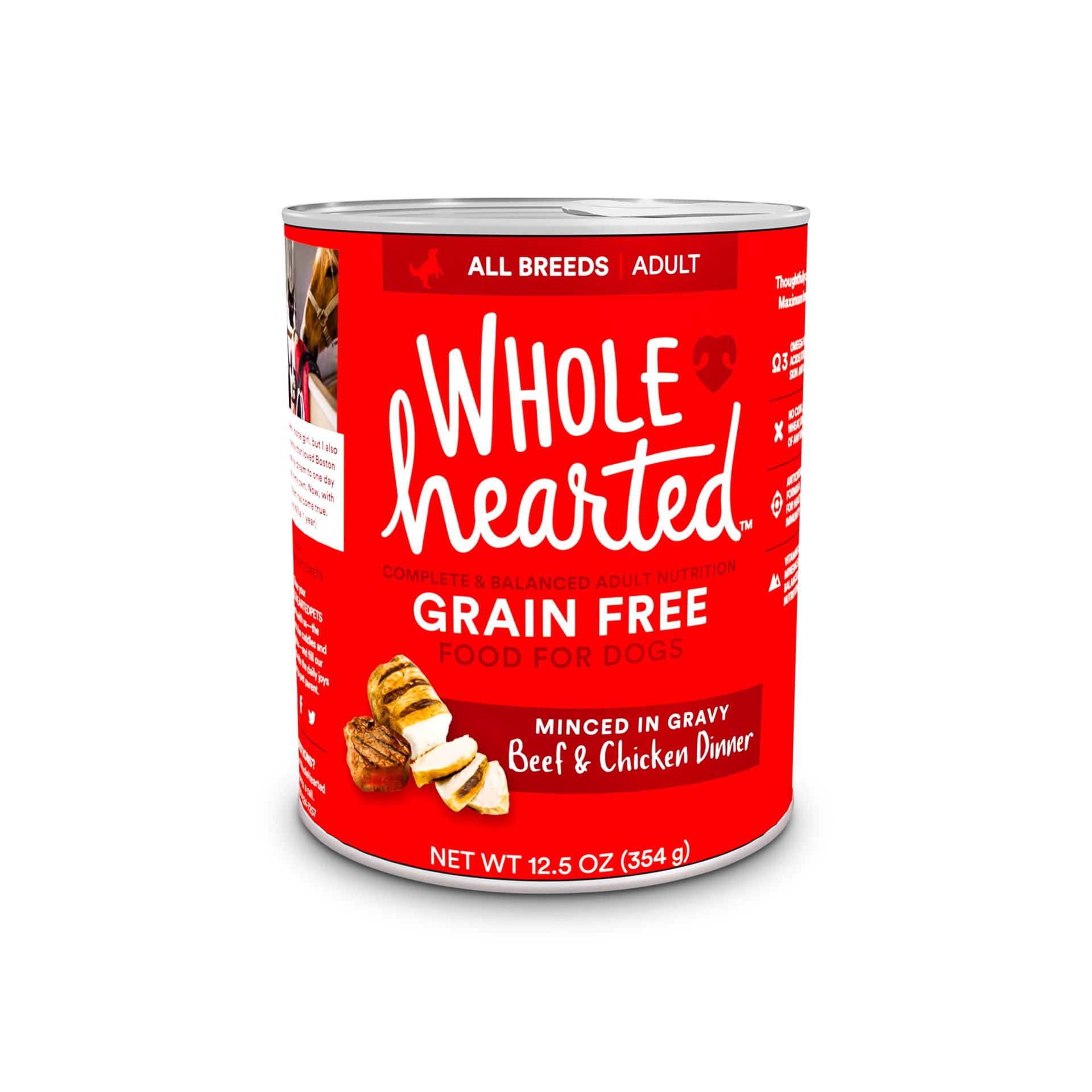 slide 1 of 1, WholeHearted Whd-Dog 12.5z Beef & Chkn, 12.5 oz