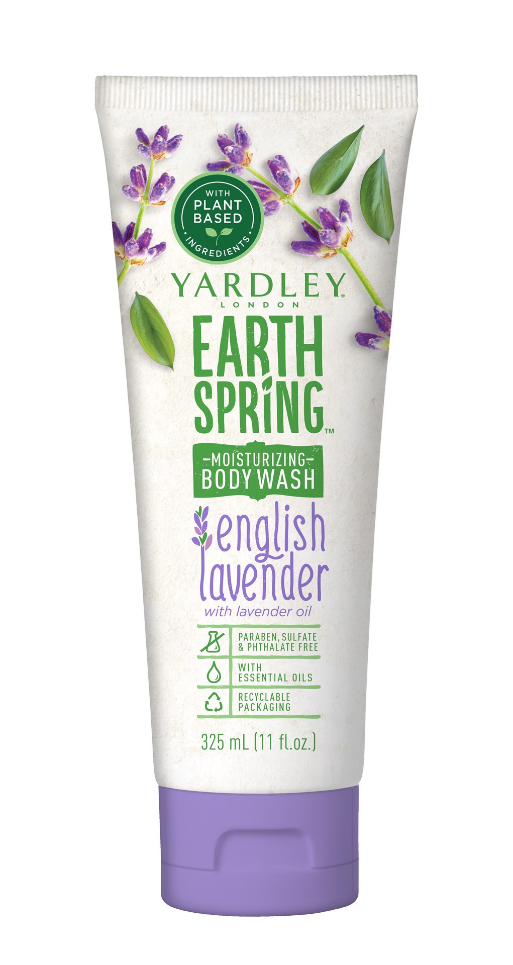 slide 1 of 2, Yardley Earth Spring English Lavender With Lavender Oil, Moisturizing Body Wash, 11 oz