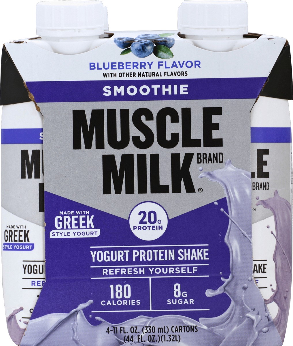 slide 3 of 4, Muscle Milk Smoothie Yogurt Blueberry Flavor Protein Shake 4 ea, 4 ct