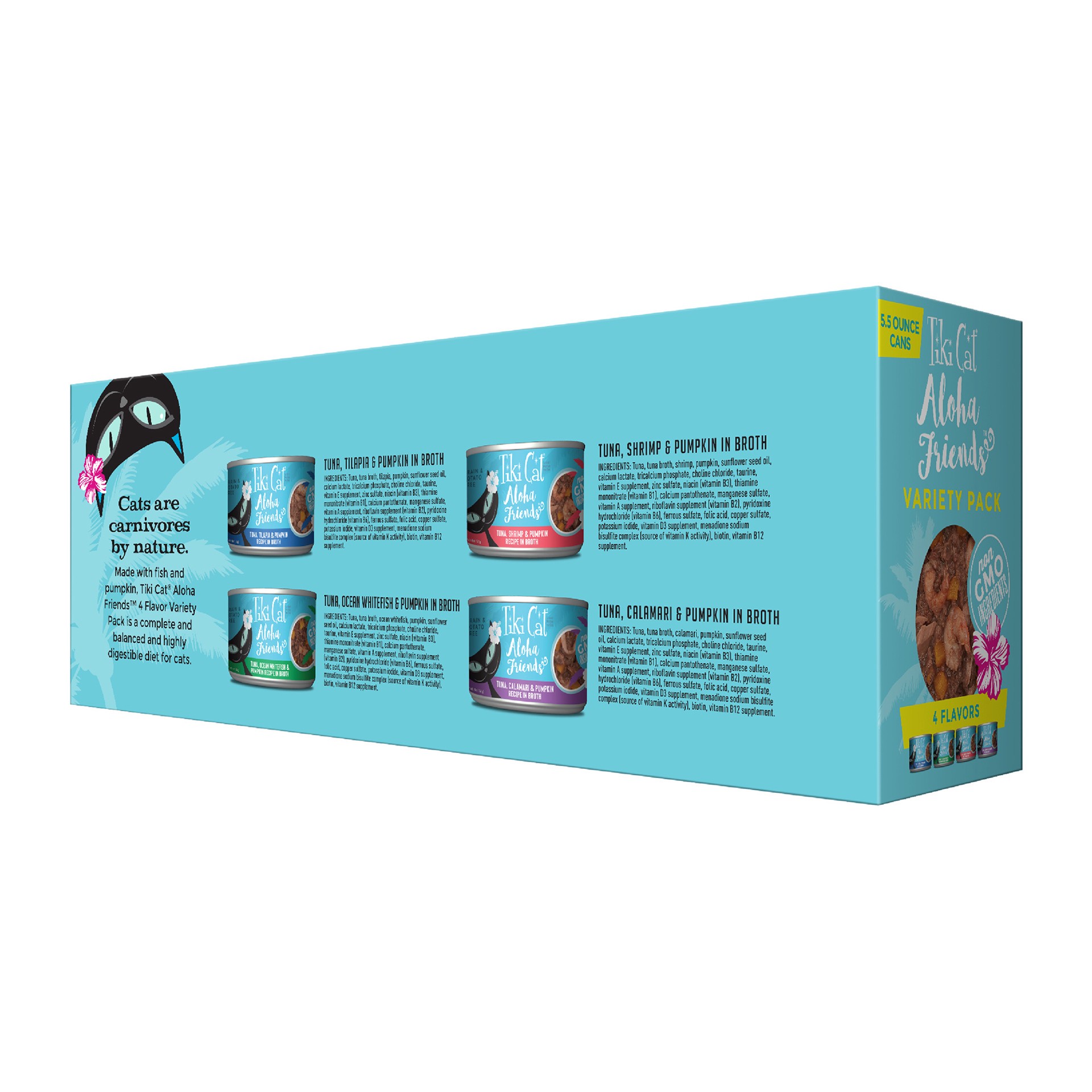 slide 6 of 8, Tiki Cat Aloha Friends Wet Cat Food, Variety Pack, 5.5 oz. Can (8 Count), 44 oz