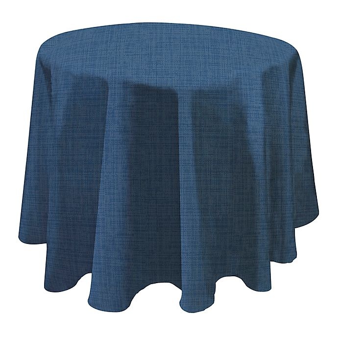 slide 1 of 1, Monterey Round Outdoor Tablecloth - Dusty Blue, 70 in