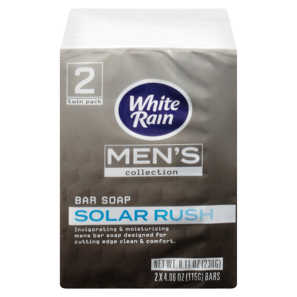 slide 1 of 1, White Rain Men's Collection Solar Rush Bar Soap Twin Pack 2 - 4.06 oz Bars, 2 ct