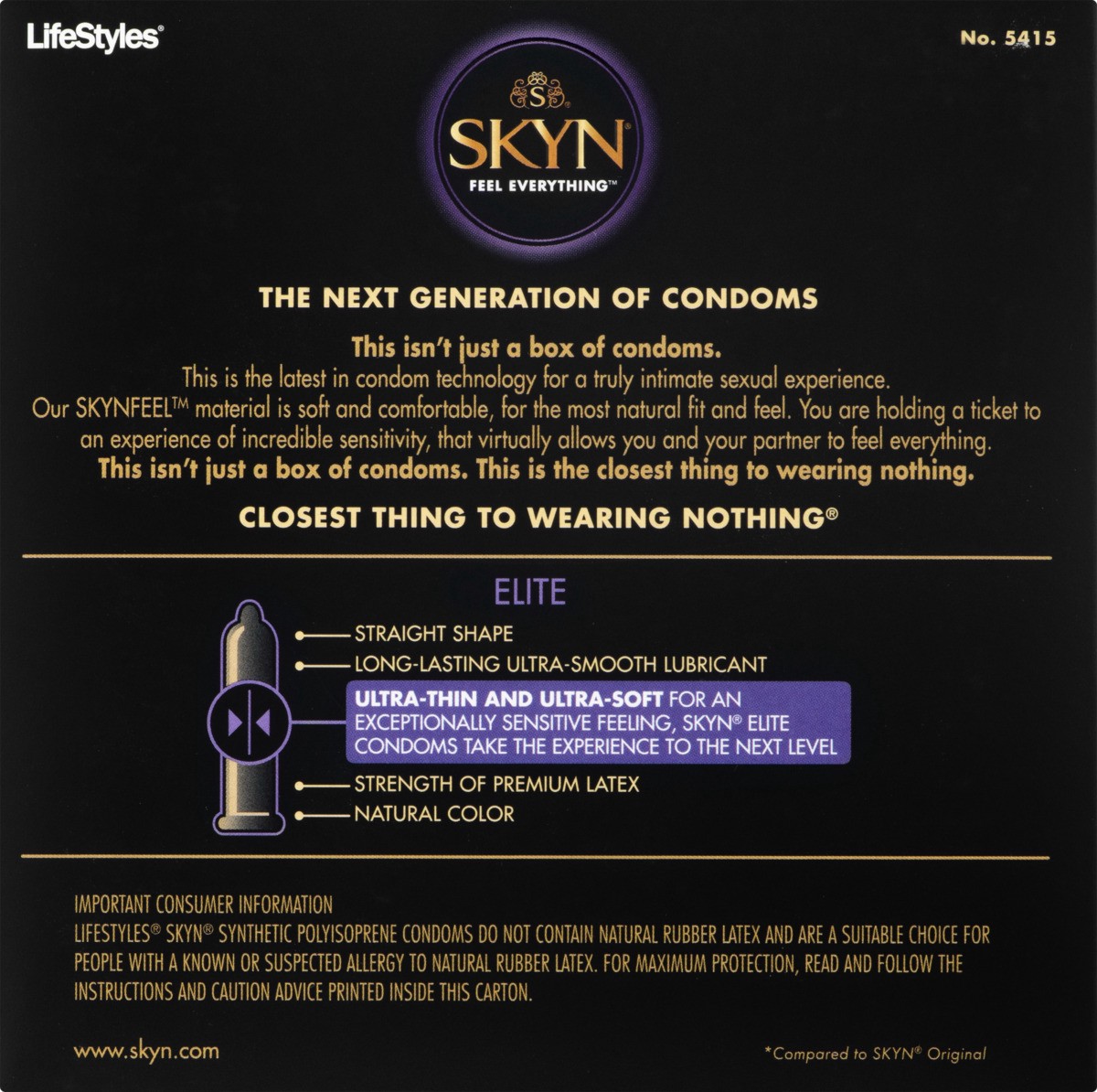 slide 3 of 9, SKYN Feel Everything Elite Non-Latex Lubricated Condoms 22 ea, 22 ct