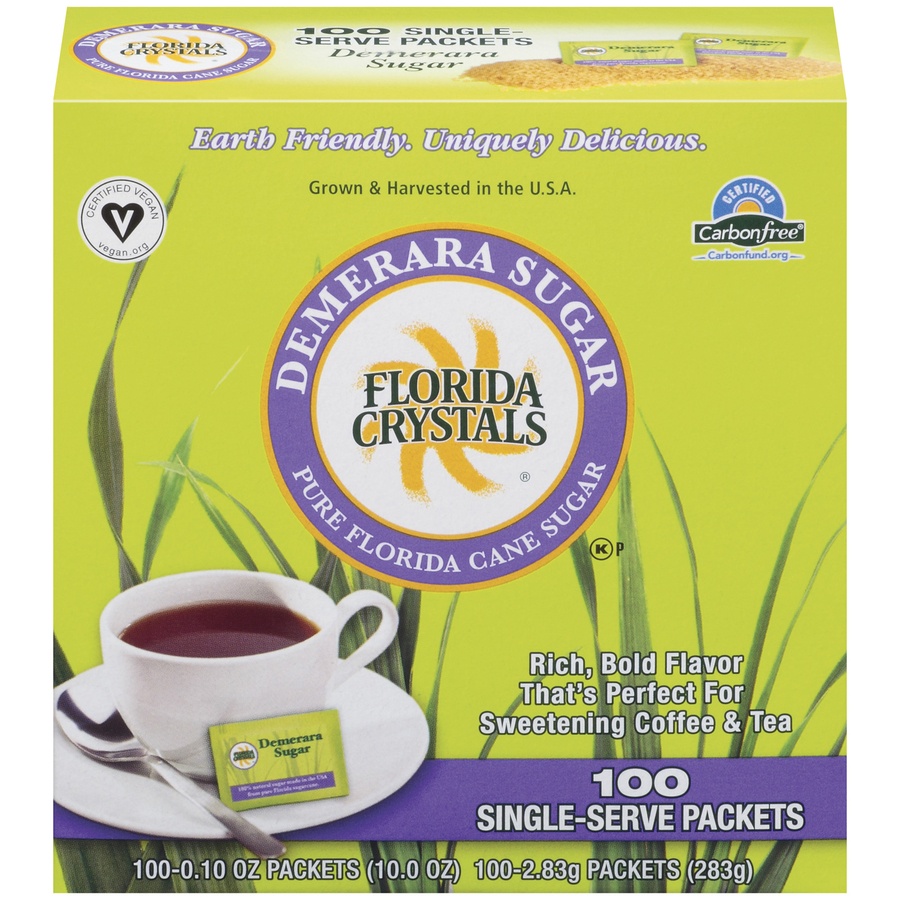 slide 1 of 3, Florida Crystals Demerara Packets, 100 Count, 100 ct