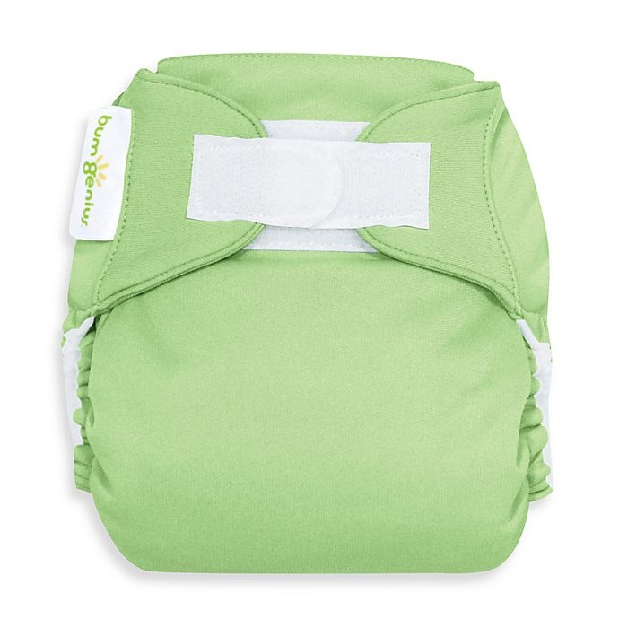 slide 2 of 2, bumGenius Cloth Diaper with Snap Closure - Grasshopper, 1 ct