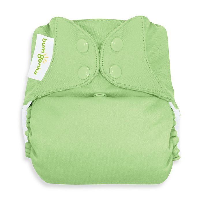 slide 1 of 2, bumGenius Cloth Diaper with Snap Closure - Grasshopper, 1 ct