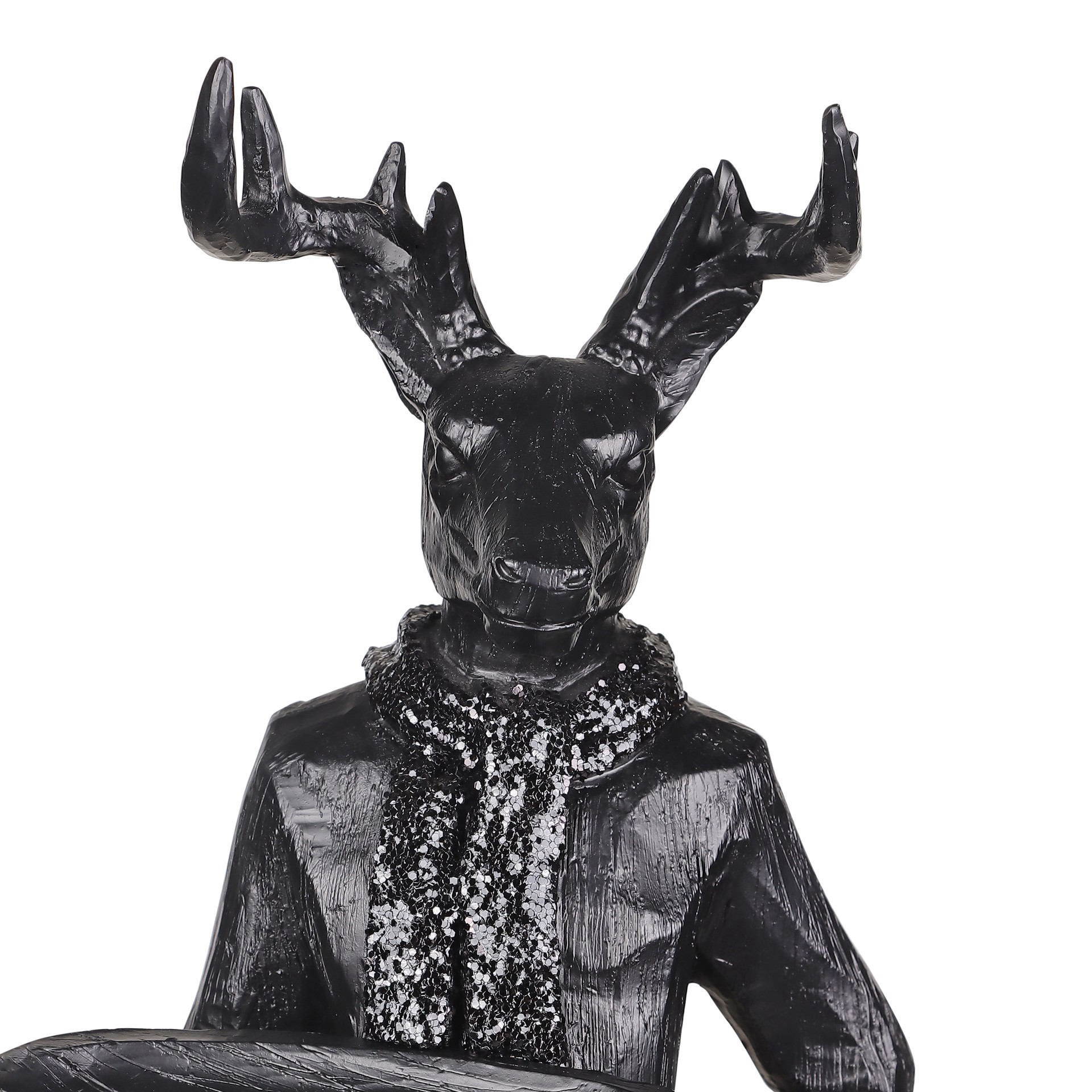 slide 3 of 7, 17.75" Black Deer Butler Tabletop Decor By Ashland, 6.25 in x 4.75 in x 17.75 in