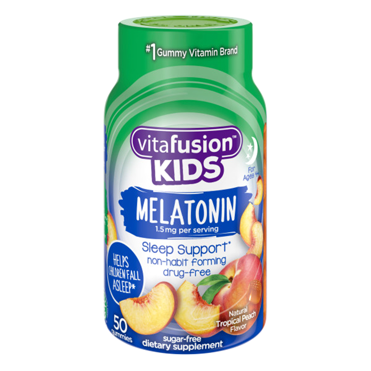 slide 1 of 1, vitafusion Kids Max Strength Melatonin, 50 ct