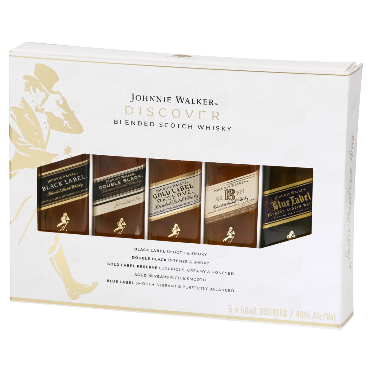 slide 3 of 9, Johnnie Walker Discovery Multi-Pack Scotch Whisky Bottles, 5 ct; 50 ml